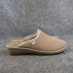 Fly Flot Shoes Womens 37 Mule Clog Slip On Lightweight Comfort Casual Mesh Brown